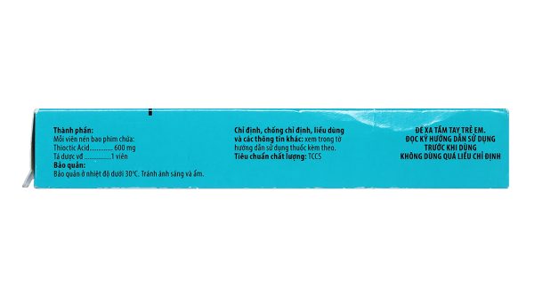 Alfa-Lipogamma 600 Oral trị đa thần kinh đái tháo đường (3 vỉ x 10 viên)