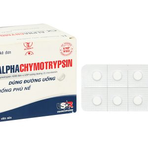 Alphachymotrypsin USAR 4200IU trị phù nề sau chấn thương (100 vỉ x 10 viên)