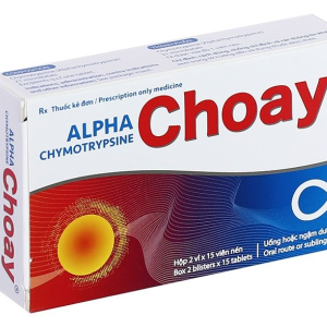 Alpha Chymotrypsine Choay 21µkatals trị phù nề sau chấn thương (2 vỉ x 15 viên)