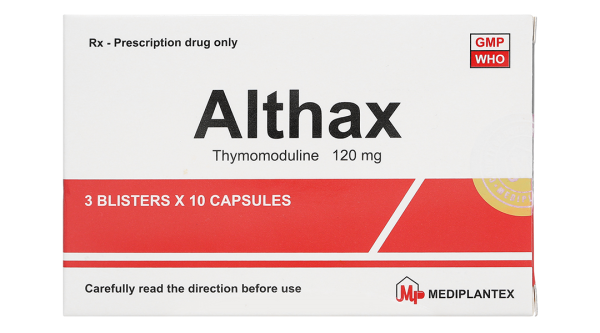 Althax 120mg hỗ trợ điều trị viêm mũi dị ứng, nhiễm khuẩn hô hấp (3 vỉ x 10 viên)