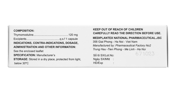 Althax 120mg hỗ trợ điều trị viêm mũi dị ứng, nhiễm khuẩn hô hấp (3 vỉ x 10 viên)