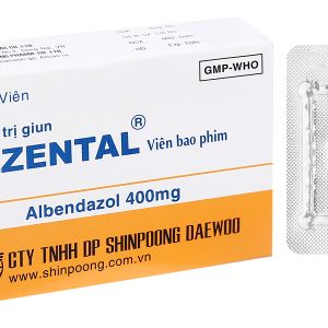 Alzental 400mg trị giun (1 vỉ x 1 viên)