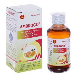Siro Ambroco 15mg/5ml hỗ trợ tan đàm trong bệnh lý hô hấp chai 60ml