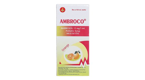 Siro Ambroco 15mg/5ml hỗ trợ tan đàm trong bệnh lý hô hấp chai 60ml