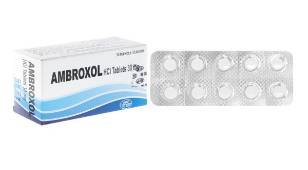Ambroxol HCl Tablets 30mg long đờm, tiêu nhầy, trị bệnh đường hô hấp (10 vỉ x 10 viên)