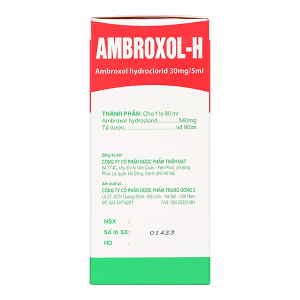 Siro Ambroxol-H 30mg/5ml trị bệnh hô hấp có kèm tăng tiết dịch phế quản chai 90ml