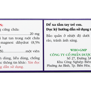 AmePrazol 20 trị viêm xước dạ dày, trào ngược dạ dày thực quản (5 vỉ x 6 viên)