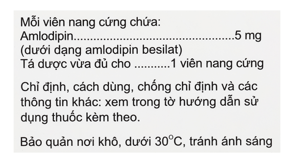 Amloboston 5 trị tăng huyết áp, đau thắt ngực (5 vỉ x 10 viên)