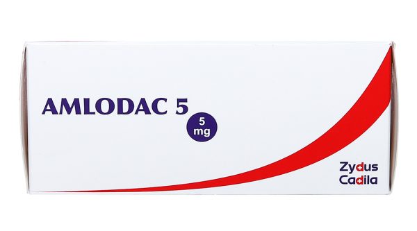 Amlodac 5 trị tăng huyết áp, đau thắt ngực (10 vỉ x 10 viên)