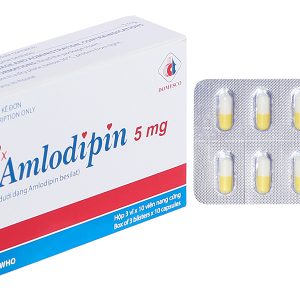 Amlodipin Domesco 5mg trị tăng huyết áp, đau thắt ngực (3 vỉ x 10 viên)