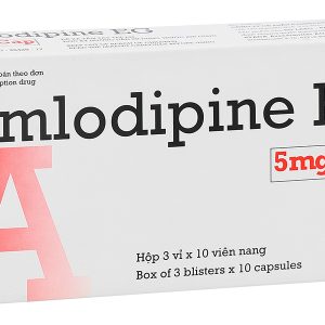 Amlodipine EG 5mg trị tăng huyết áp, đau thắt ngực (3 vỉ x 10 viên)