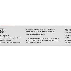 Amlodipine EG 5mg trị tăng huyết áp, đau thắt ngực (3 vỉ x 10 viên)