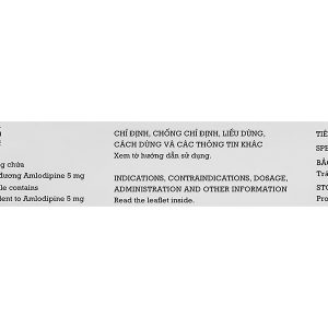 Amlodipine EG 5mg trị tăng huyết áp, đau thắt ngực (3 vỉ x 10 viên)