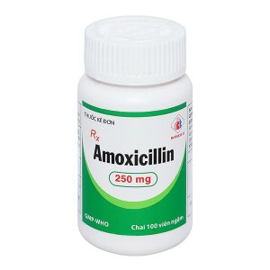 Viên ngậm Amoxicillin Domesco 250mg trị nhiễm trùng do vi khuẩn nhạy cảm lọ 100 viên
