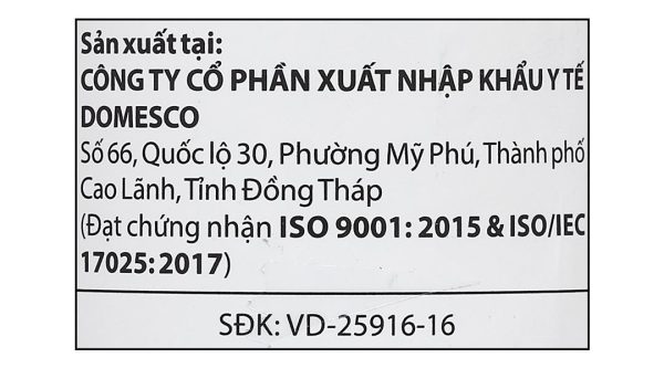 Viên ngậm Amoxicillin Domesco 250mg trị nhiễm trùng do vi khuẩn nhạy cảm lọ 100 viên