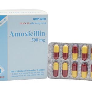 Amoxicillin Domesco 500mg trị nhiễm khuẩn (10 vỉ x 10 viên)