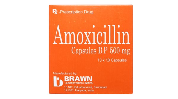 Amoxicillin Capsules BP 500mg trị nhiễm khuẩn (10 vỉ x 10 viên)