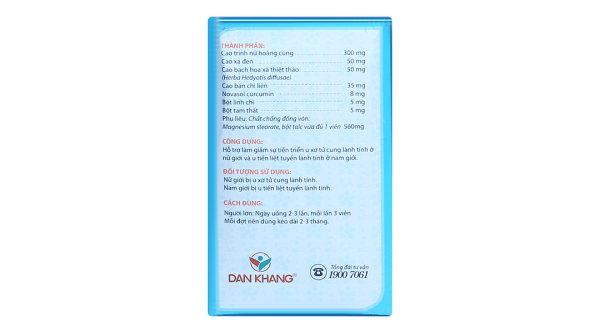 An Nữ Đan hỗ trợ giảm u xơ tử cung chai 60 viên