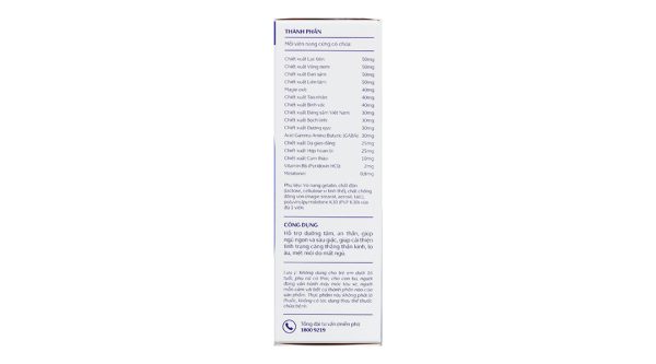 An tâm ngủ ngon Kawa hỗ trợ an thần hộp 30 viên