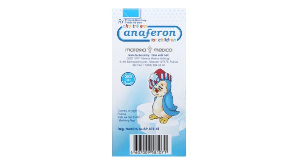 Anaferon for children dự phòng và trị nhiễm virus (1 vỉ x 20 viên)