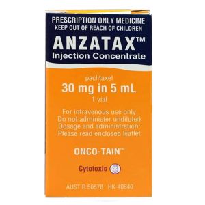 Dung dịch tiêm Anzatax 30mg/5ml điều trị ung thư buồng trứng lọ 5ml