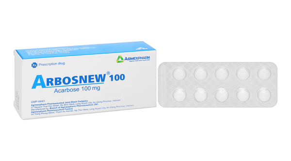 Arbosnew 100mg điều trị tiểu đường tuýp 2 (3 vỉ x 10 viên)