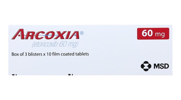 Arcoxia 60mg giảm đau, kháng viêm xương khớp (3 vỉ x 10 viên)