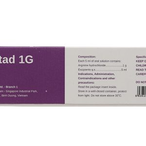 Dung dịch uống Argistad 1g trị tăng amoniac huyết, khó tiêu (20 ống x 5ml)