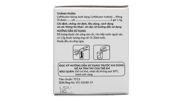 Bột pha hỗn dịch Armten 90 trị các trường hợp nhiễm khuẩn vừa và nhẹ (10 gói x 1,5g)