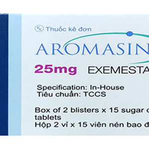 Aromasin 25mg điều trị hỗ trợ ung thư vú ở phụ nữ sau mãn kinh (2 vỉ x 15 viên)