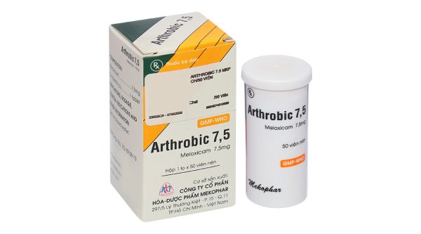 Arthrobic 7,5 trị các cơn viêm đau trong viêm khớp dạng thấp, thoái hóa khớp lọ 50 viên