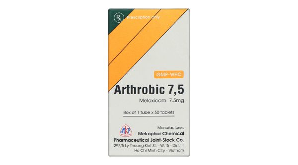 Arthrobic 7,5 trị các cơn viêm đau trong viêm khớp dạng thấp, thoái hóa khớp lọ 50 viên