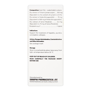 Artisonic New Danapha hỗ trợ trị viêm gan, vàng da, dị ứng (10 vỉ x 10 viên)