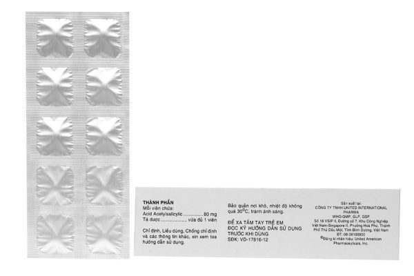 Aspilets EC 80mg phòng và trị huyết khối (10 vỉ x 10 viên)
