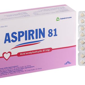 Aspirin 81 dự phòng đột quỵ, nhồi máu cơ tim (20 vỉ x 10 viên)