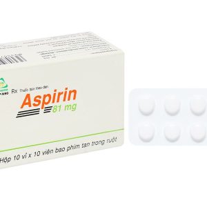 Aspirin TV.Pharm 81mg dự phòng nhồi máu cơ tim, đột quỵ (10 vỉ x 10 viên)