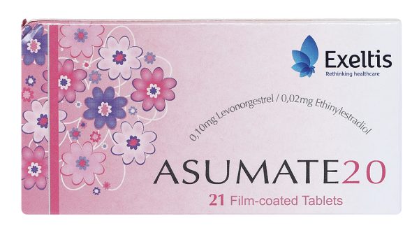 Asumate 20 thuốc tránh thai hằng ngày (1 vỉ x 21 viên)