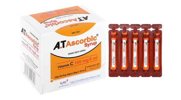 Dung dịch uống A.TAscorbic Syrup 100mg/5ml bổ sung vitamin C (30 ống x 10ml)