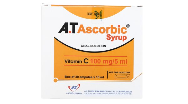 Dung dịch uống A.TAscorbic Syrup 100mg/5ml bổ sung vitamin C (30 ống x 10ml)