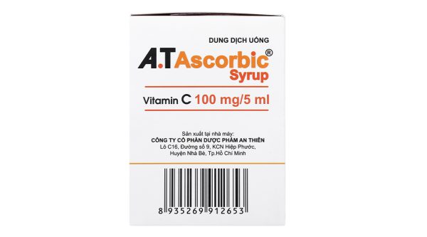 Dung dịch uống A.TAscorbic Syrup 100mg/5ml bổ sung vitamin C (30 ống x 10ml)