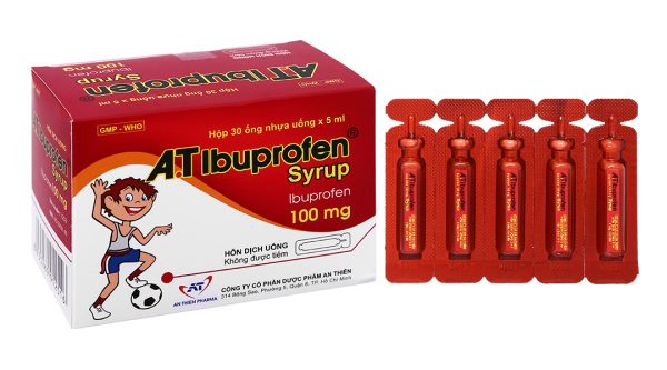 Hỗn dịch uống A.T Ibuprofen Syrup giảm đau, kháng viêm (30 ống x 5ml)