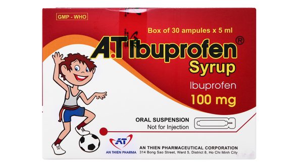 Hỗn dịch uống A.T Ibuprofen Syrup giảm đau, kháng viêm (30 ống x 5ml)