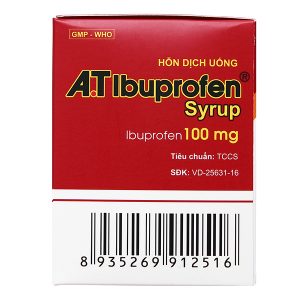 Hỗn dịch uống A.T Ibuprofen Syrup giảm đau, kháng viêm (30 ống x 5ml)