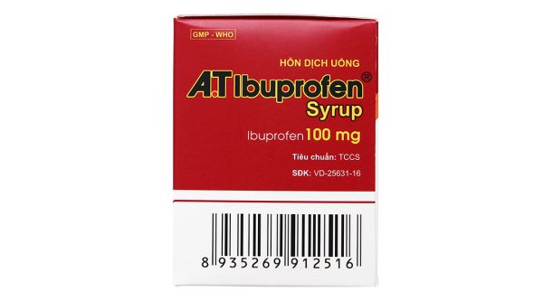 Hỗn dịch uống A.T Ibuprofen Syrup giảm đau, kháng viêm (30 ống x 5ml)