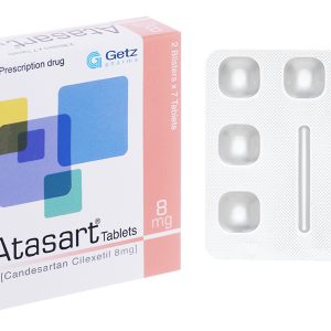 Atasart Tablets 8mg trị tăng huyết áp (2 vỉ x 7 viên)