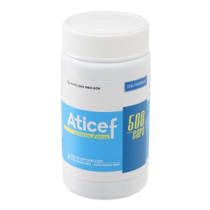 Aticef 500 caps trị nhiễm khuẩn từ nhẹ đến vừa chai 100 viên