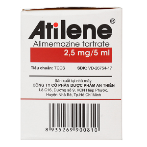 Dung dịch uống Atilene 2.5mg/5ml trị triệu chứng các biểu hiện dị ứng (30 ống x 5ml)