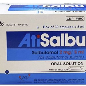 Dung dịch uống AtiSalbu 2mg/5ml trị hen suyễn (30 ống x 5ml)