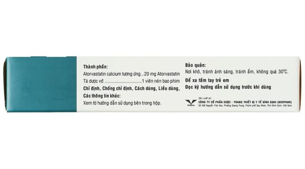 Atorlog 20 điều trị tăng cholesterol toàn phần và LDL-cholesterol (3 vỉ x 10 viên)