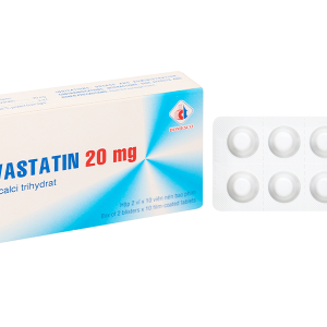 Atorvastatin Domesco 20mg trị tăng cholesterol máu (2 vỉ x 10 viên)